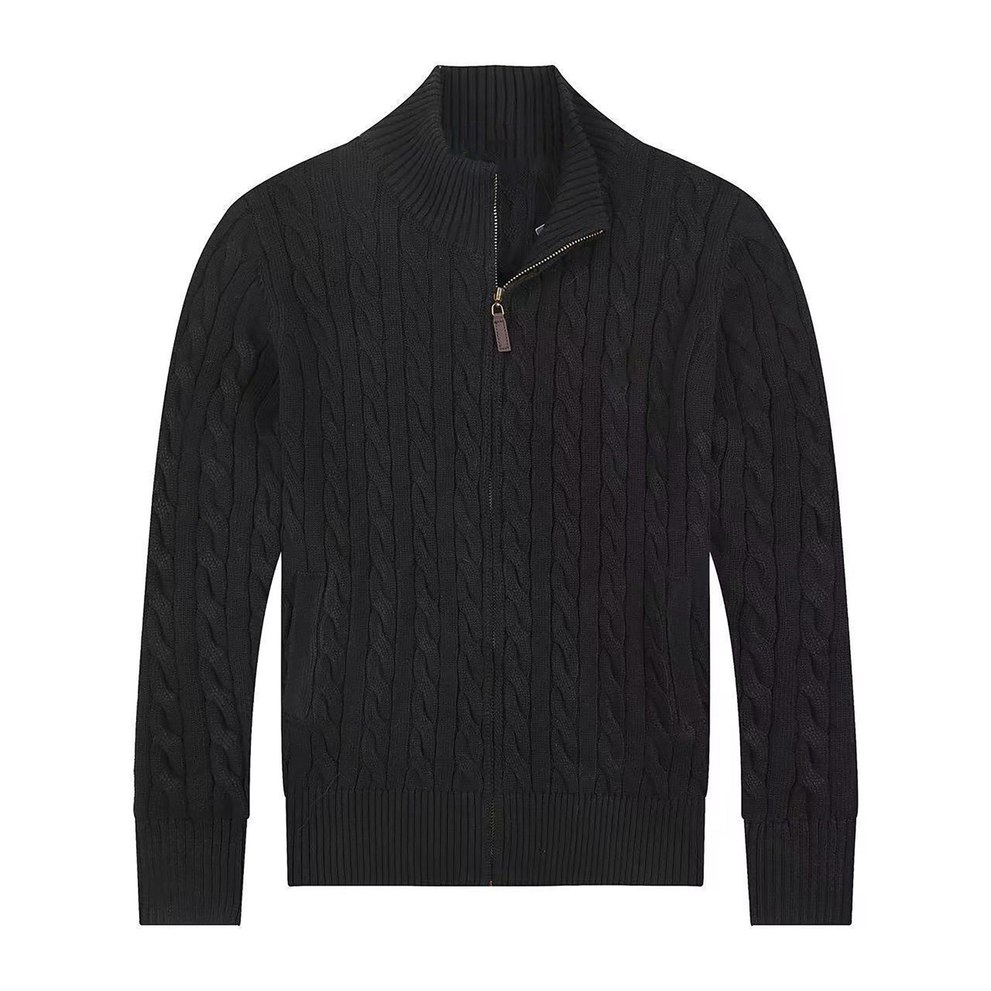 Gleam Effect Sweater Full Zipper