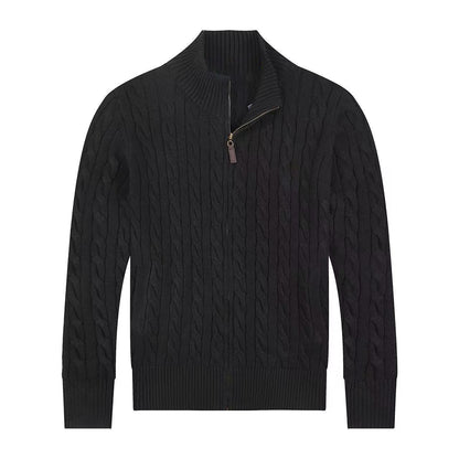 Gleam Effect Sweater Full Zipper