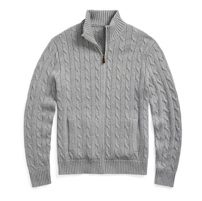 Gleam Effect Sweater Full Zipper