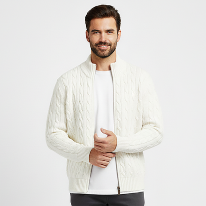 Gleam Effect Sweater Full Zipper