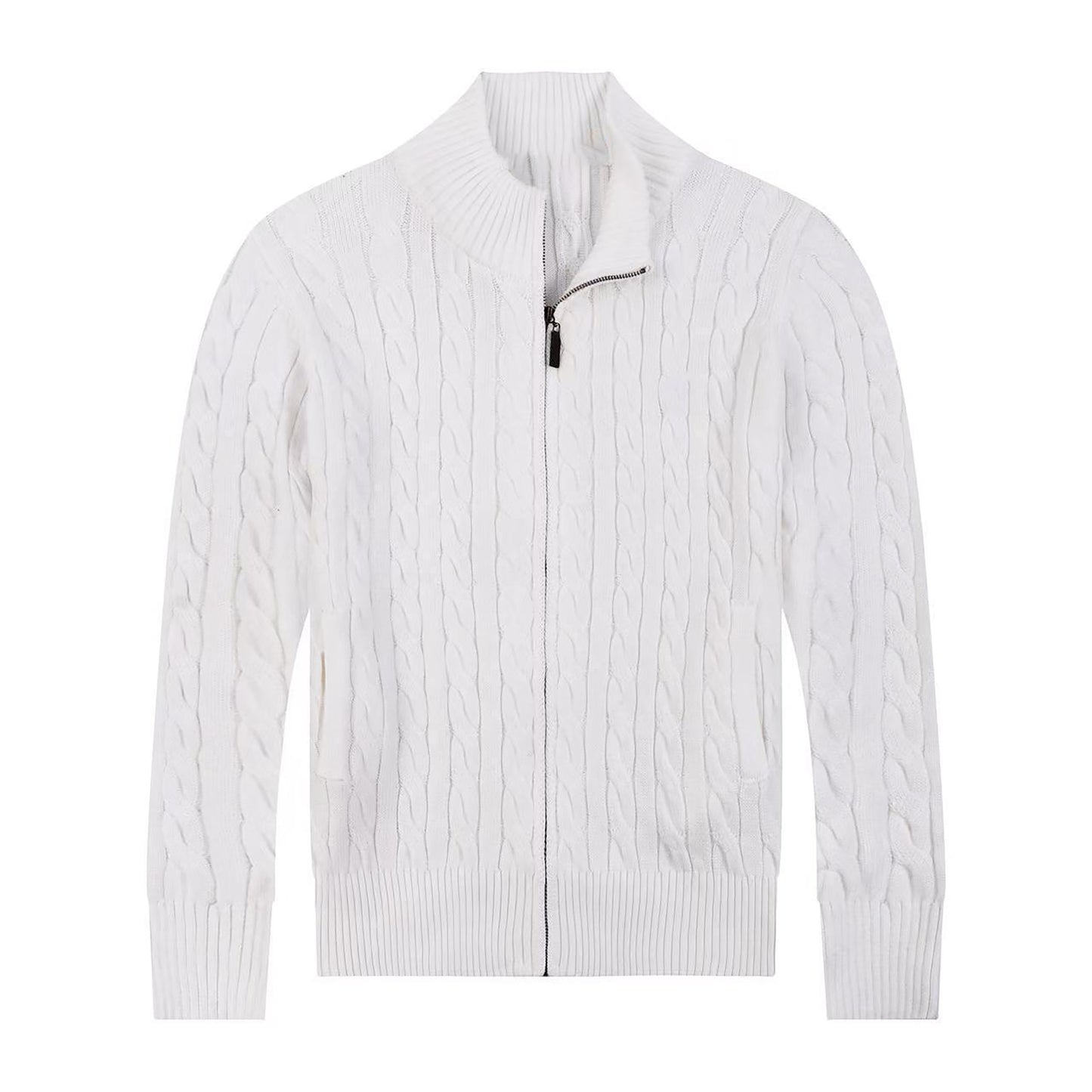 Gleam Effect Sweater Full Zipper