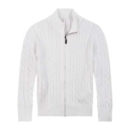 Gleam Effect Sweater Full Zipper