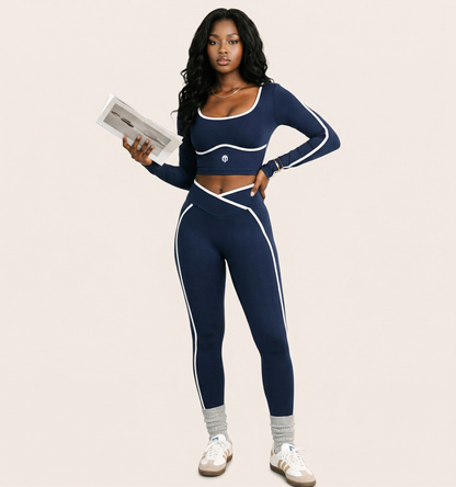 Mabley 2 Piece Womens High Athletic Gym Set