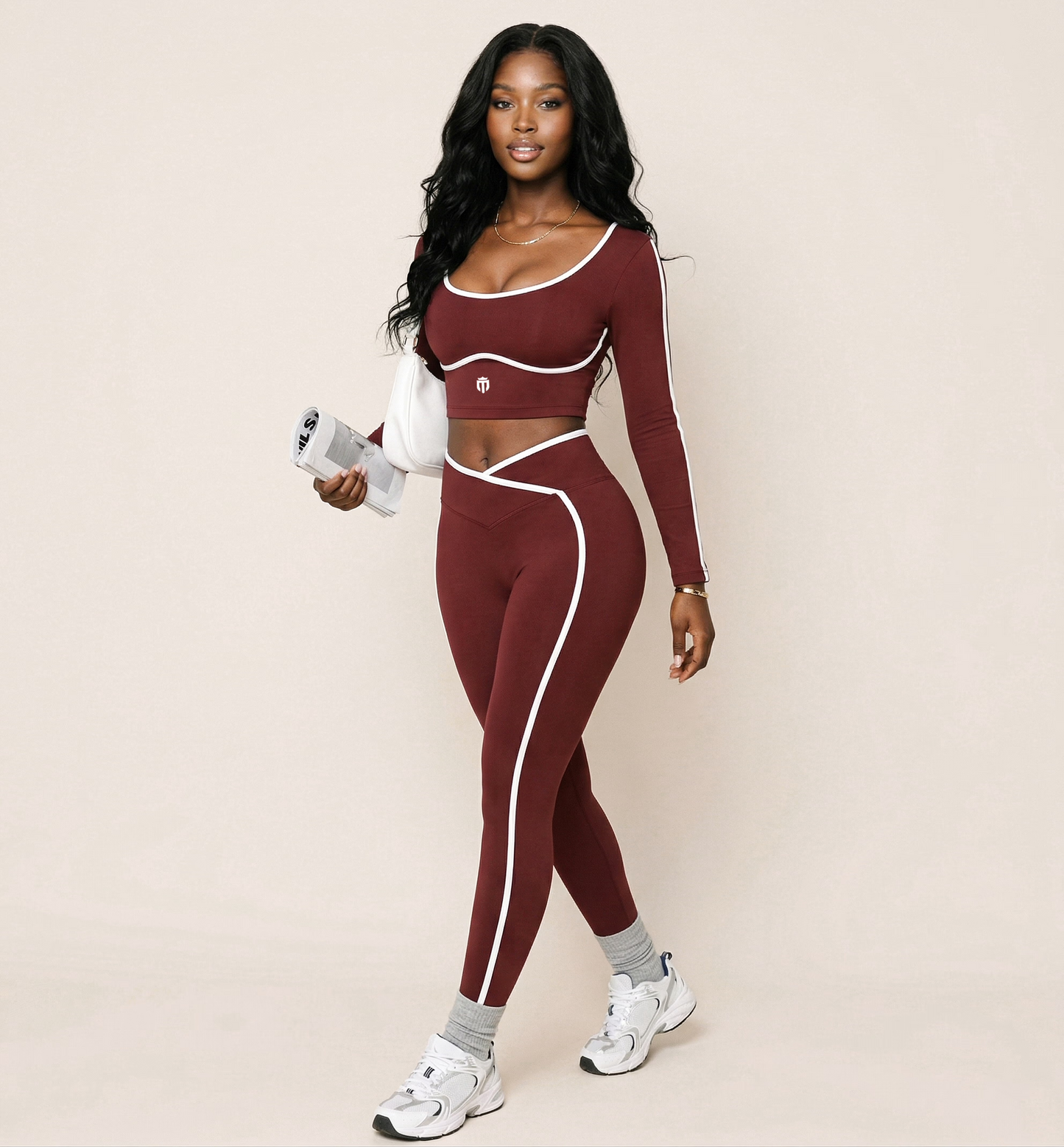 Mabley 2 Piece Womens High Athletic Gym Set