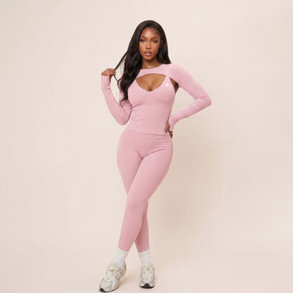 Mabley Long Sleeve Crop Top Set