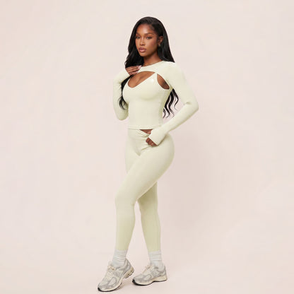 Mabley Long Sleeve Crop Top Set