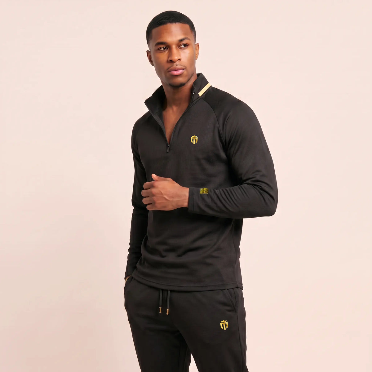 Mabley Mens Sports Half Zip Tracksuit and Pant Set