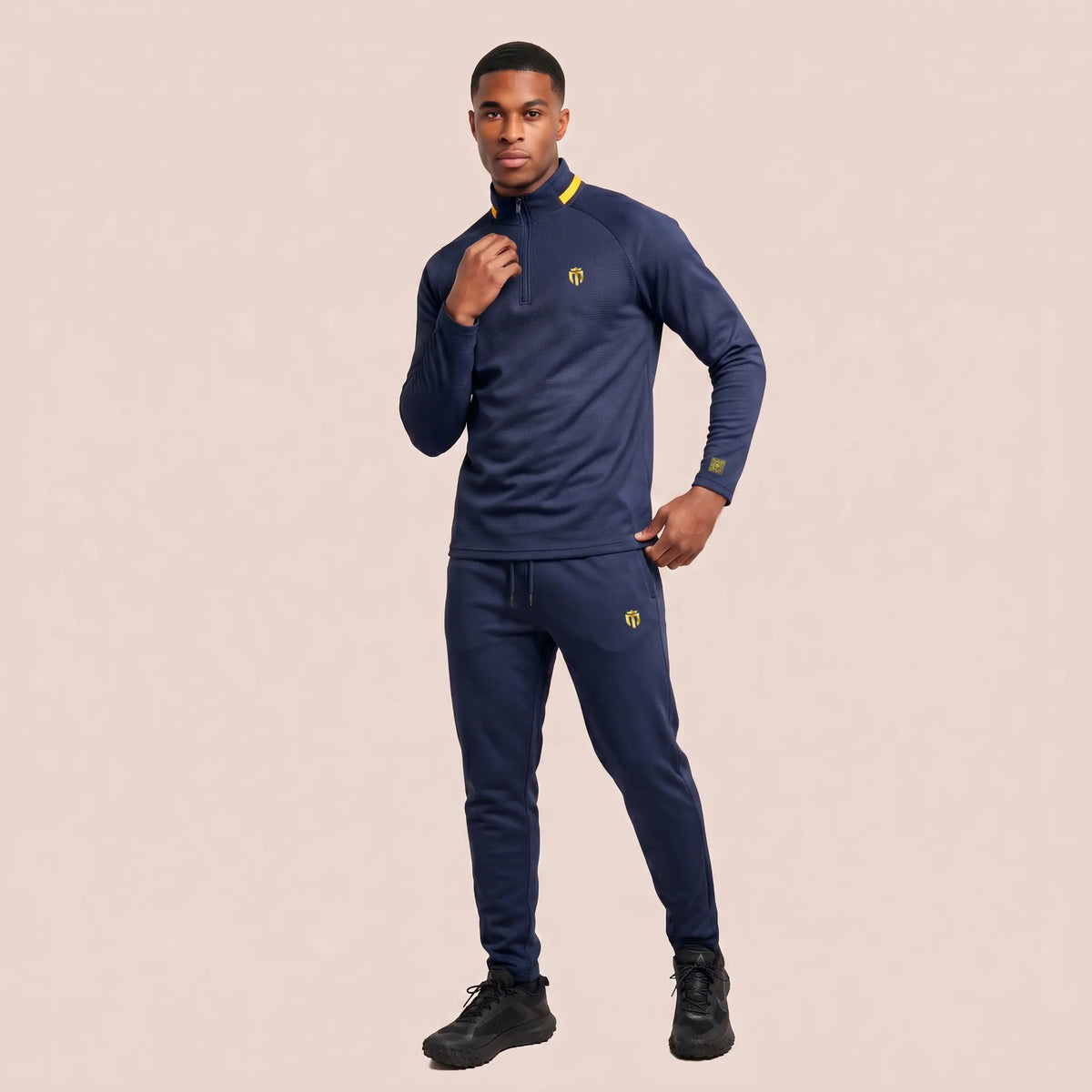 Mabley Mens Sports Half Zip Tracksuit and Pant Set