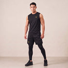 Mens Flex Vest & Running Shorts With Compression Legging 3 in 1 Set