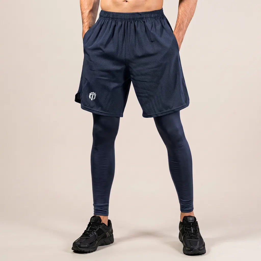 Mens Flex Vest & Running Shorts With Compression Legging 3 in 1 Set