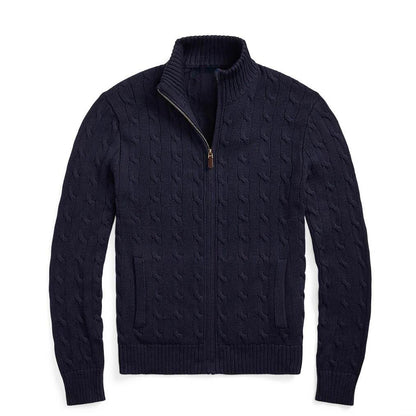 Gleam Effect Sweater Full Zipper